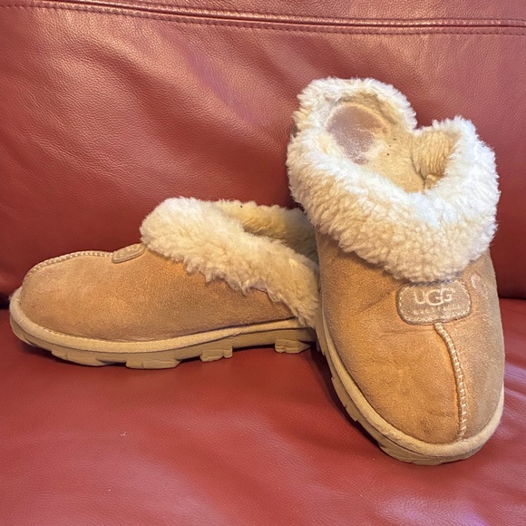 "Ugg" leather, fleece-lined slipper (mule) 7-8, sand - Picture 11 of 13